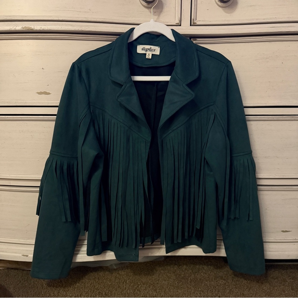 (SOLD) Haptics Boho Fringe Suede Jacket - Picture 7 of 7